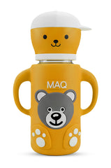MAQ Premium Bear-Buddy Glass Feeder with Silicone cover