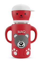 MAQ Premium Bear-Buddy Glass Feeder with Silicone cover