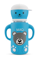 MAQ Premium Bear-Buddy Glass Feeder with Silicone cover