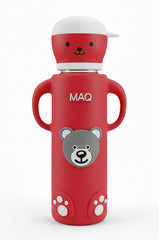 MAQ Premium Bear-Buddy Glass Feeder with Silicone cover