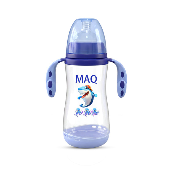 MAQ Wide Neck Dotted Handle Feeder Bottle 310ml