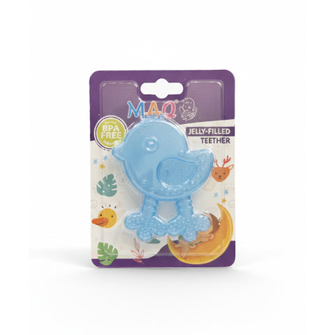MAQ Premium Jelly-Filled Baby Teether Blue Little Bird