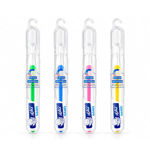 MAQ Nano Toothbrush set with 0.01mm soft bristles, four color pack