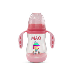 MAQ Wide Neck Dotted Handle Feeder Bottle 240ml
