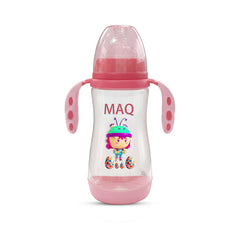 MAQ Wide Neck Dotted Handle Feeder Bottle 310ml