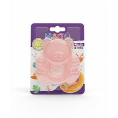MAQ Premium Jelly-Filled Baby Teether Pink Bear