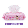 MAQ Premium Baby Wipes, pink pack, 84 sheets