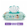 MAQ Premium Baby Wipes pouch in mint green, resealable lid