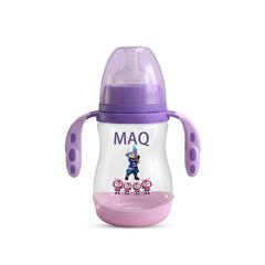 MAQ Wide Neck Dotted Handle Feeder Bottle 240ml