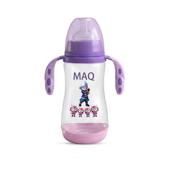 MAQ Wide Neck Dotted Handle Feeder Bottle 310ml