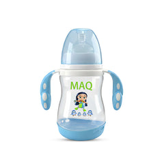 MAQ Wide Neck Dotted Handle Feeder Bottle 240ml