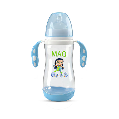 MAQ Wide Neck Dotted Handle Feeder Bottle 310ml